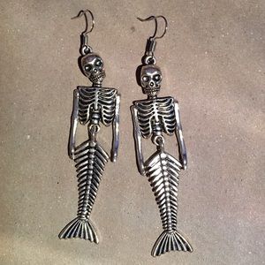 Mermaid Skeleton Earrings